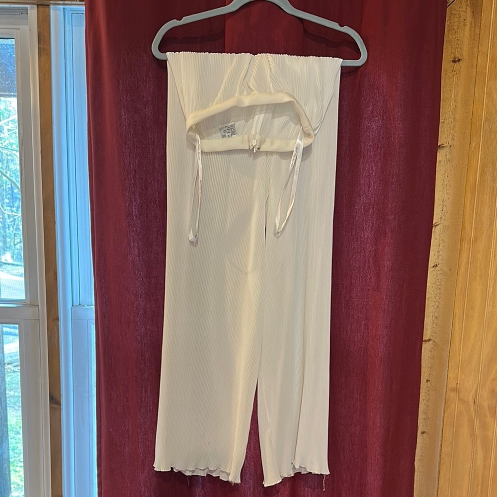 White Strapless Jumpsuit